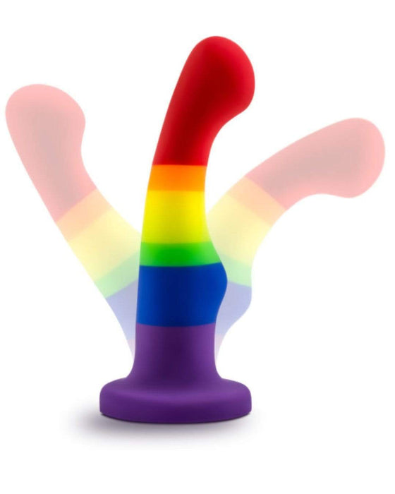 Blush Novelties Dildo Avant Pride P1 Freedom 6 Inch Silicone Rainbow Dildo