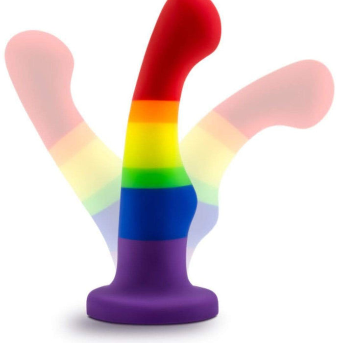 Blush Novelties Dildo Avant Pride P1 Freedom 6 Inch Silicone Rainbow Dildo