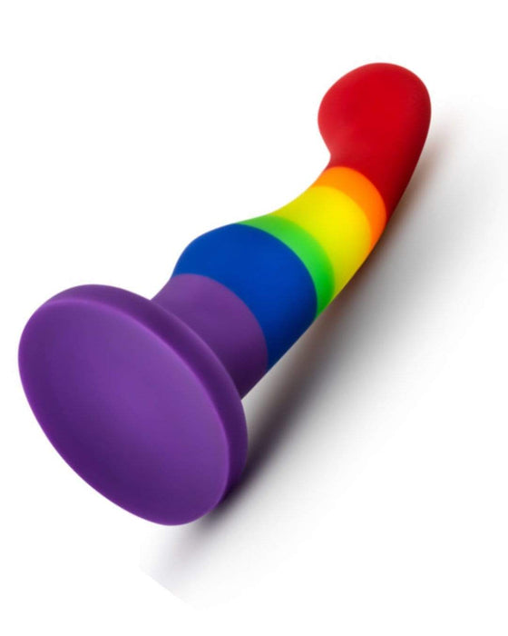 Blush Novelties Dildo Avant Pride P1 Freedom 6 Inch Silicone Rainbow Dildo