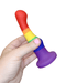 Blush Novelties Dildo Avant Pride P1 Freedom 6 Inch Silicone Rainbow Dildo