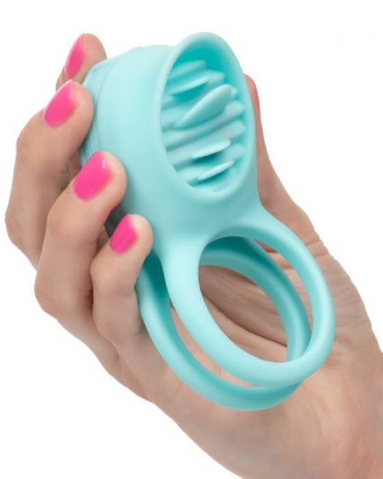 CalExotics Cock Ring French Kiss Enhancer Silicone Vibrating Cock Ring