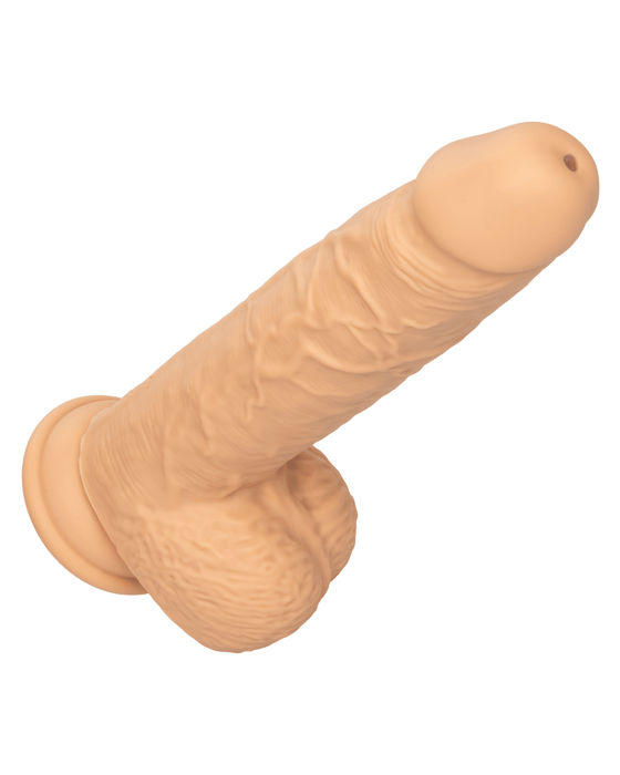 CalExotics Vibrator Fuck Stick Squirting Vibrating Silicone Suction Cup Dildo - Vanilla