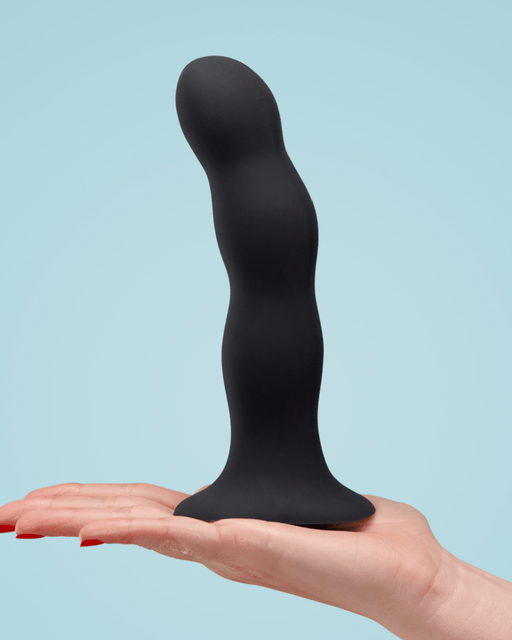 Fun Factory Dildo Fun Factory Bouncer Silicone Dildo with Rumbling Balls - Black