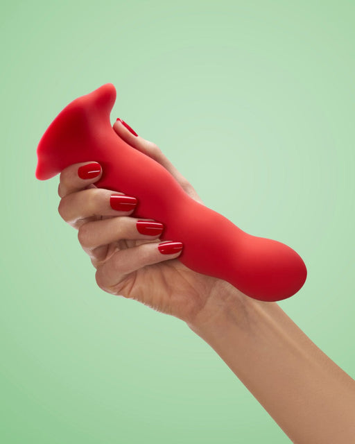 Fun Factory Dildo Fun Factory Bouncer Silicone Dildo with Rumbling Balls - Red