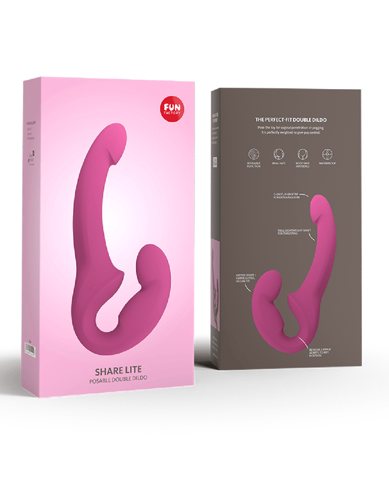 Fun Factory Strapless Strap-On Fun Factory Share Lite Silicone Double Dildo - Blackberry