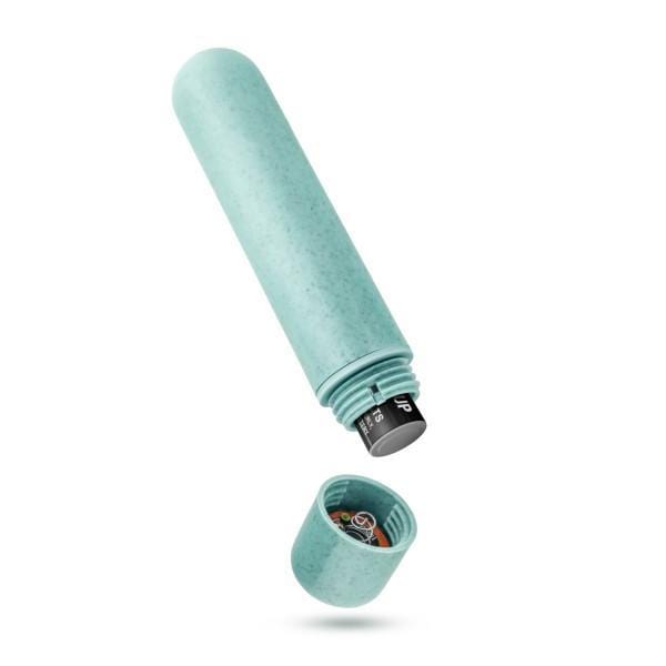 Blush Novelties Vibrator Gaia Biodegradable, Recyclable Eco Bullet Vibrator - Aqua