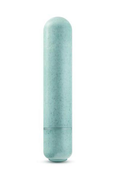 Blush Novelties Vibrator Gaia Biodegradable, Recyclable Eco Bullet Vibrator - Aqua