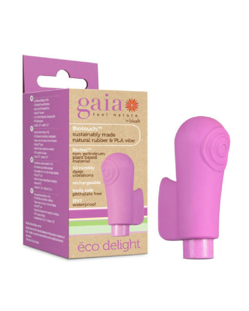 Blush Novelties Vibrator Gaia Eco Delight Powerful Bullet with Texture Sleeve - Purple