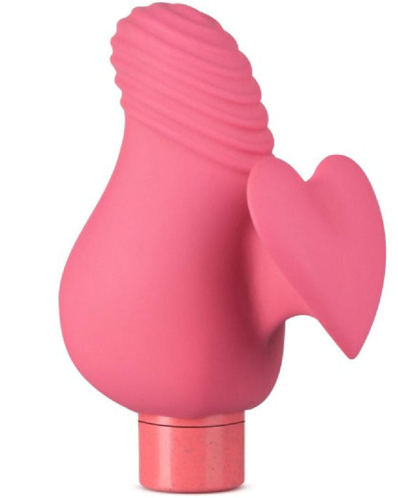 Blush Novelties Vibrator Gaia Eco Love Powerful Bullet with Texture Sleeve & Finger Grip - Pink