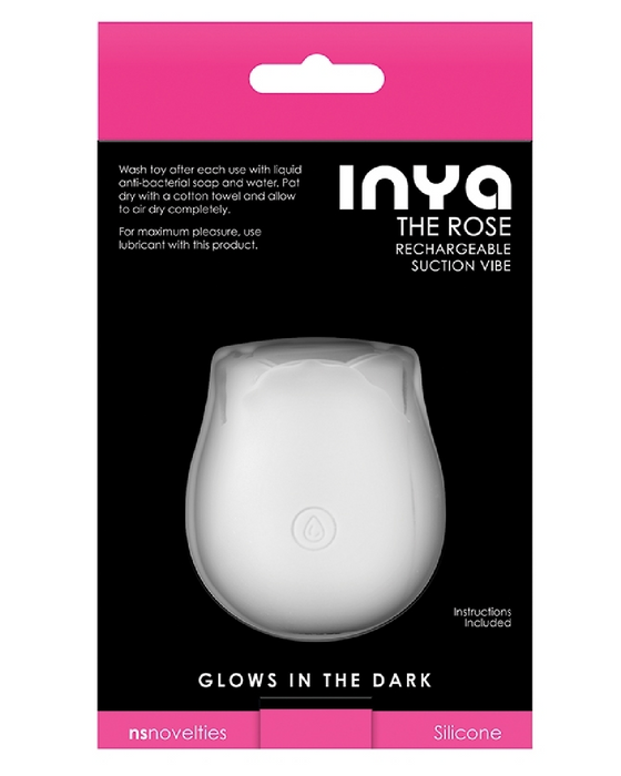 The Inya Rose Powerful Clitoral Air Pulsation Vibrator - Glow In The Dark