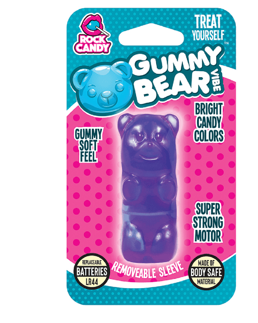 Rock Candy Vibrator Gummy Bear Mini Vibrator - Purple