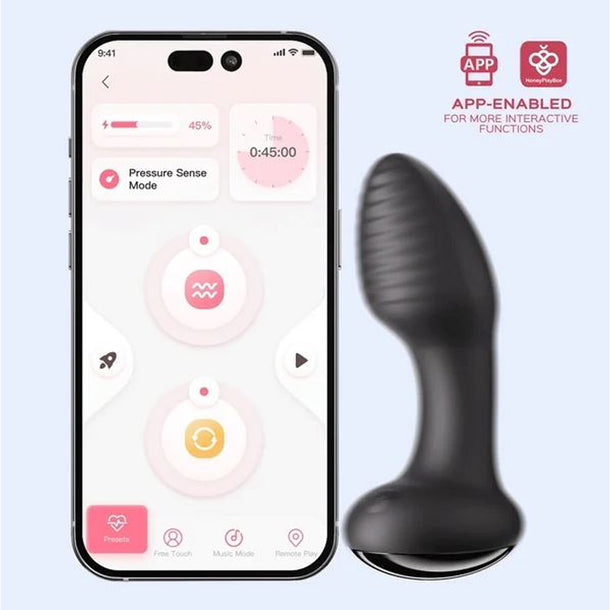 Frenzy Pressure Sensing App-Controlled Butt Plug