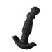 The Pineapple Man Rolling Bead Prostate Vibrator with App Control, a black silicone massager featuring a textured, ridged bulbous shaft and curved base, is displayed on a white background.