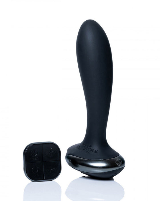 Hot Octopuss PleX with Flex Vibrating Butt Plug & Prostate Stimulator with remote on a white background