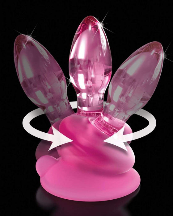 Pipedream Products Anal Toy Icicles No 90 Glass Anal Plug with Suction Cup