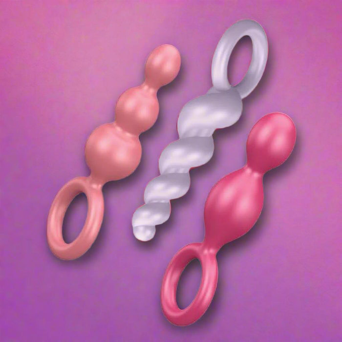 Satisfyer Plug Set Of 3 Silicone Butt Plug Anal Trainers - Multi Color