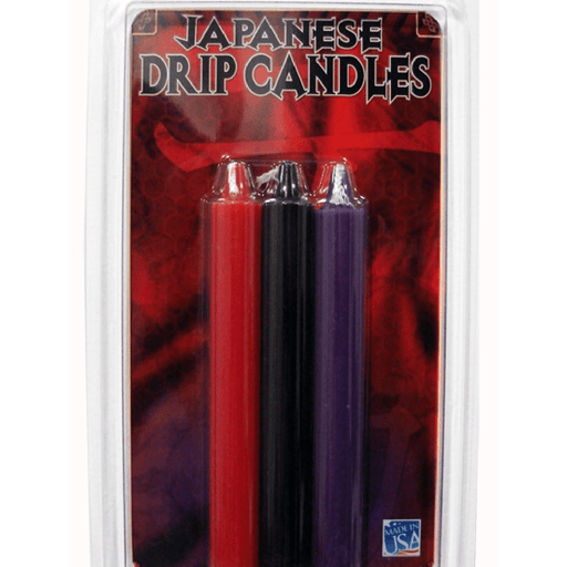 Doc Johnson Candle Japanese Drip Candles - 3 Pack Multi-Colored