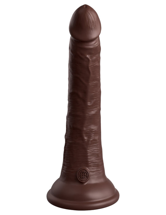 Pipedream Products Dildo King Cock Elite 7" Silicone Dual Density Dildo - Chocolate