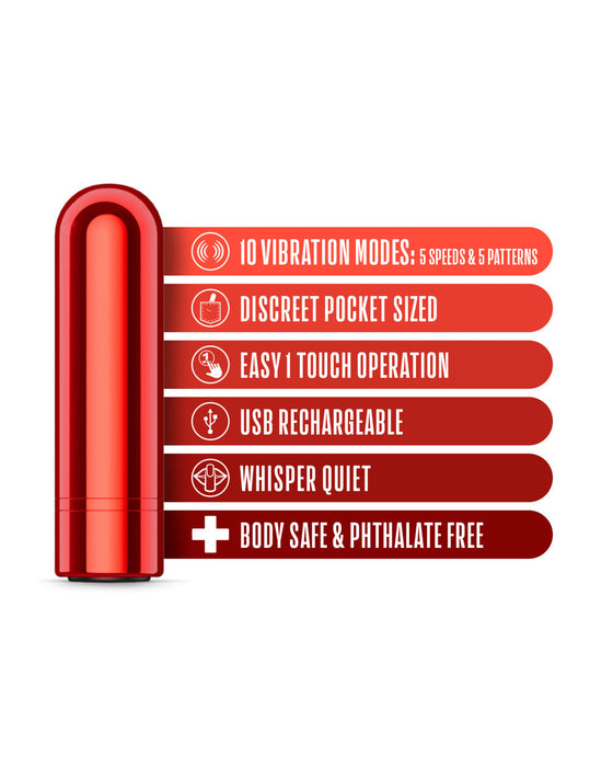 Kool Vibes Rechargeable Mini Bullet - Red