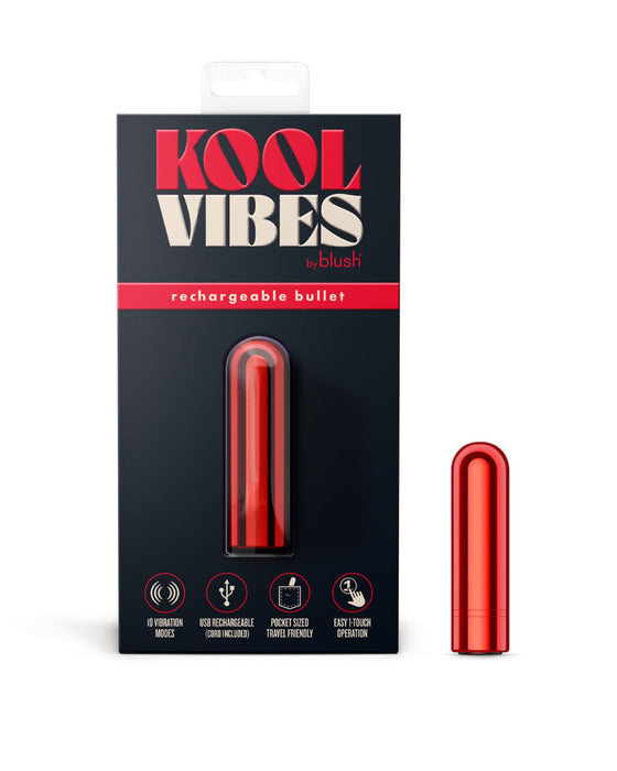 Kool Vibes Rechargeable Mini Bullet - Red