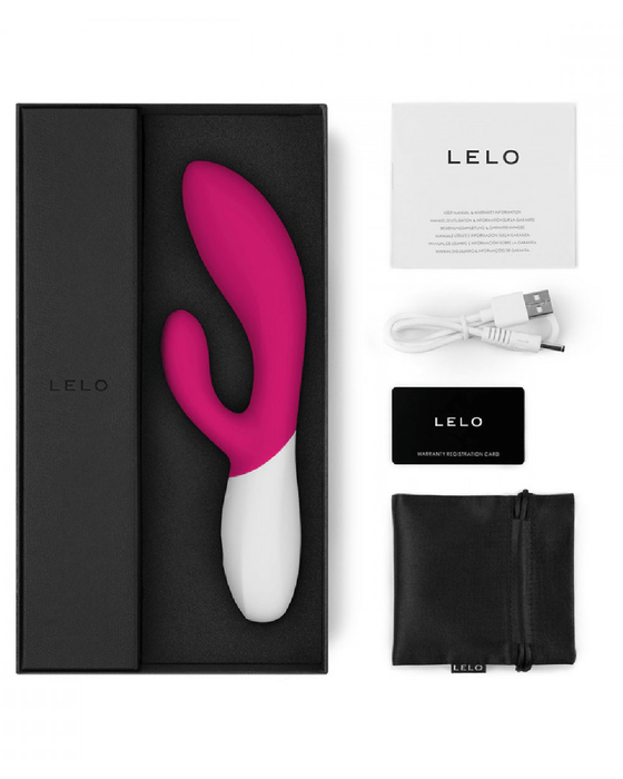 LELO Rabbit Vibrator LELO Ina Wave 2 G-Spot Rabbit Vibrator- Cerise