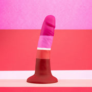Lesbian Pride 5.5 Inch Silicone Suction Cup Dildo