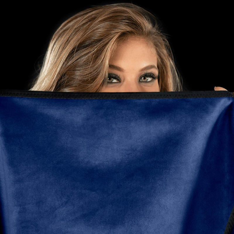 Liberator Fascinator Throw Travel Sized Velvety Sex Blanket - Blue
