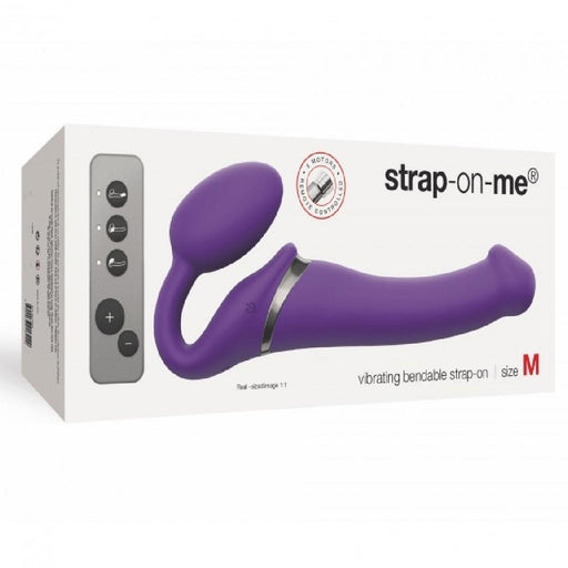 Lovely Planet Vibrating Strapless Strap-on Purple- Medium
