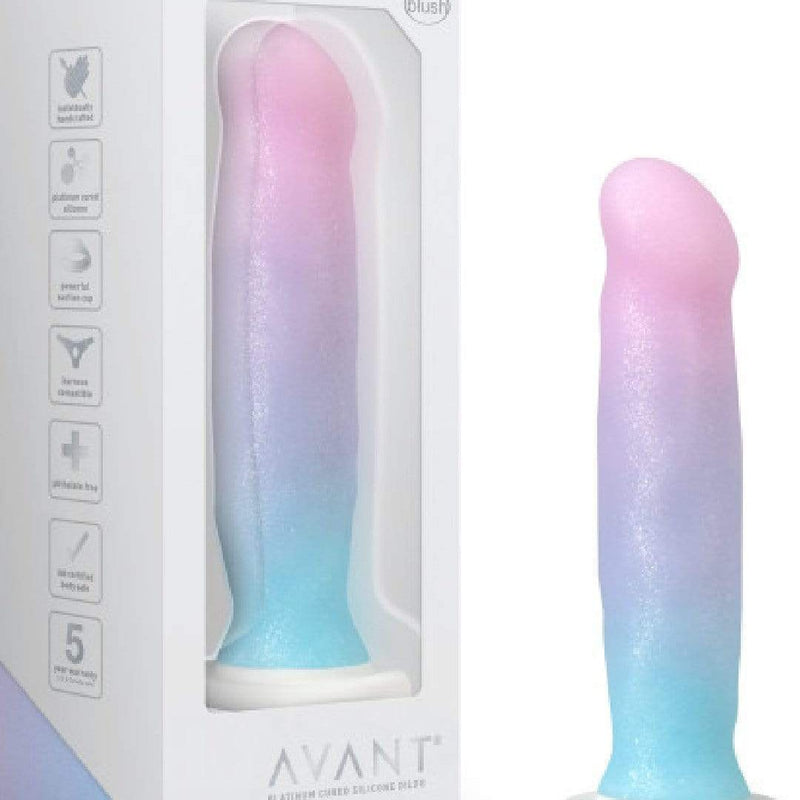 Lucky Sparkle 8 Inch Silicone Dildo with Suction Cup