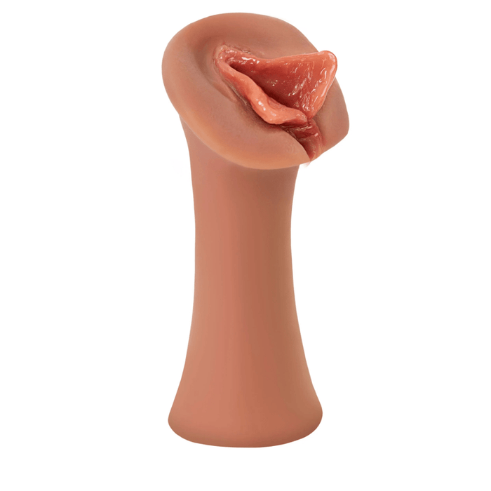 Luscious Lips Wet Pussy Self Lubricating Masturbator - Caramel