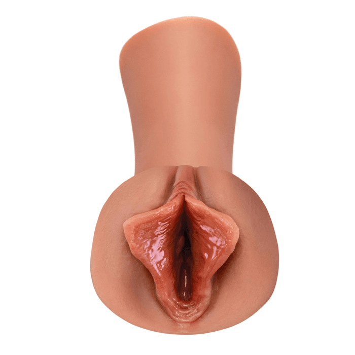 Luscious Lips Wet Pussy Self Lubricating Masturbator - Caramel