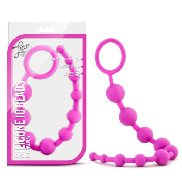 Blush Novelties Anal Beads Luxe Silicone 10 Anal Beads - Pink