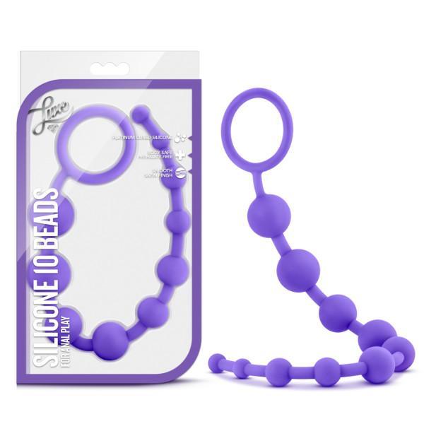 Blush Novelties Anal Beads Luxe Silicone 10 Anal Beads - Purple