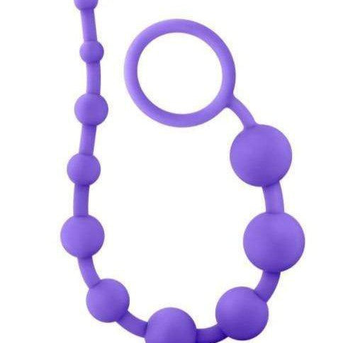 Blush Novelties Anal Beads Luxe Silicone 10 Anal Beads - Purple