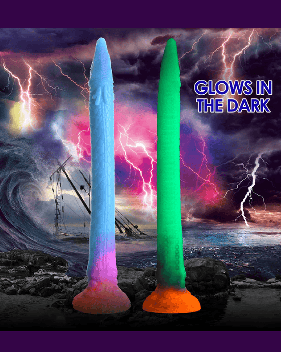 XR Brands Dildo Makara Glow-In-The-Dark Silicone Snake Fantasy Dildo