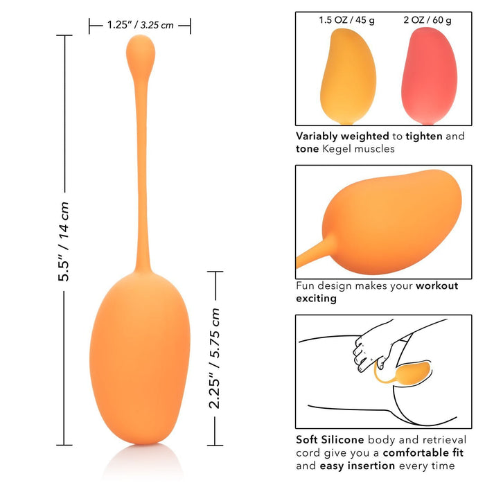 CalExotics Kegel Exerciser Mango 3 Piece Silicone Kegel Training Set