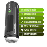 Master Blaster Vibrating, Stroking, Sucking, Warming, Automatic Stroker