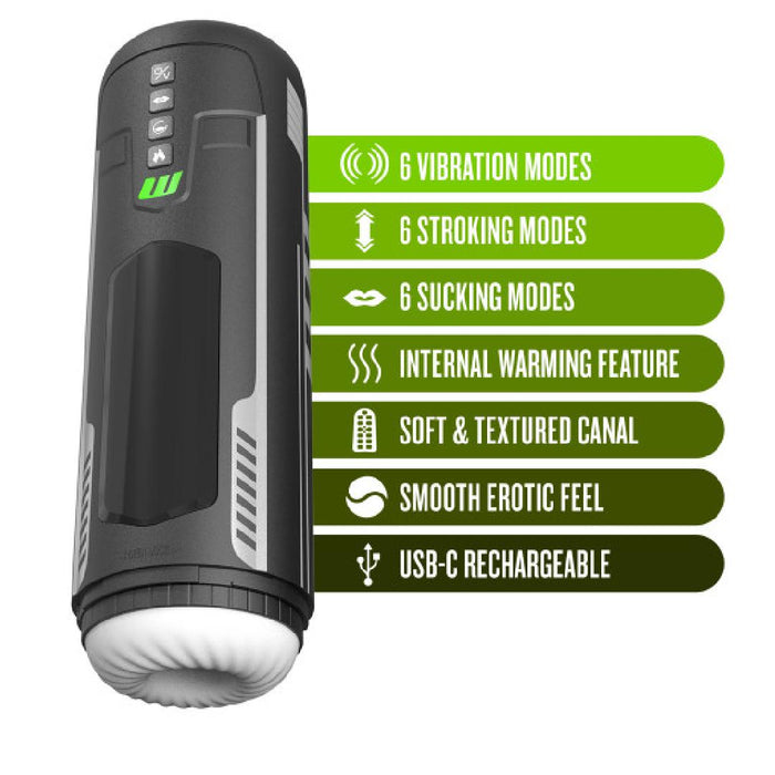 Master Blaster Vibrating, Stroking, Sucking, Warming, Automatic Stroker