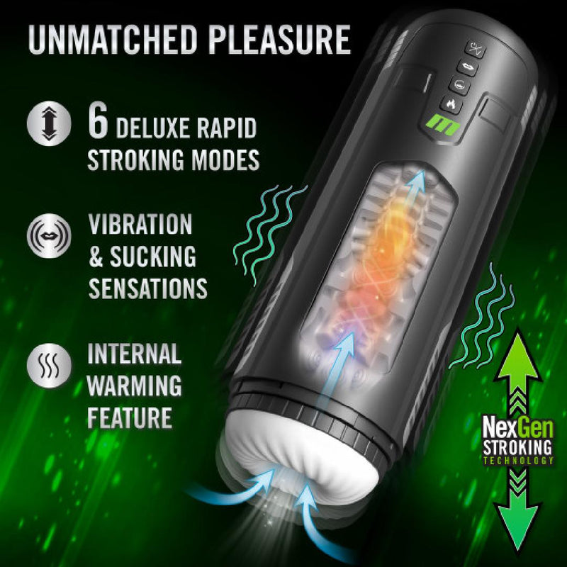 Master Blaster Vibrating, Stroking, Sucking, Warming, Automatic Stroker