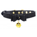 XR Brands Collar Master Series Golden Kitty Cat Bell Collar - Black/Gold