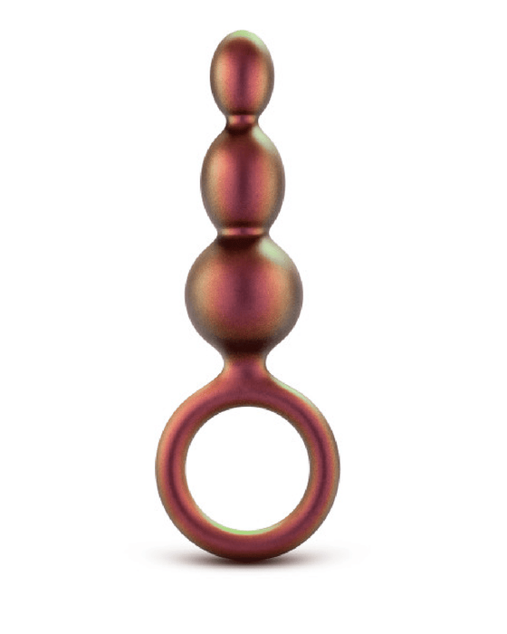 Blush Anal Toy Matrix Soft Silicone Beaded Anal Beads with Finger Loop