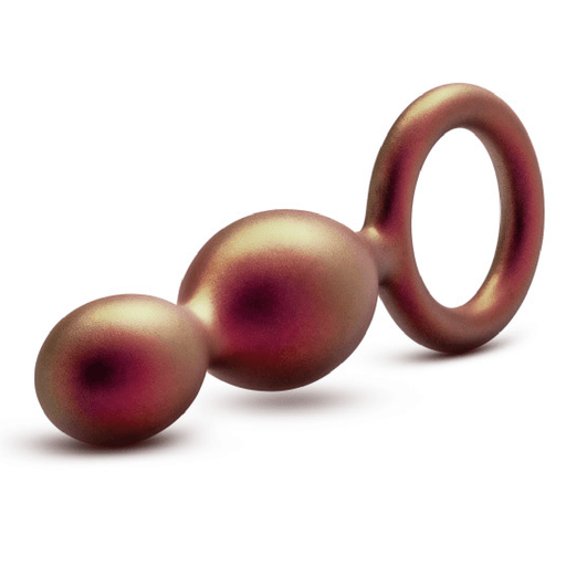 Matrix Soft Silicone Duo Anal Beads with Finger Loop