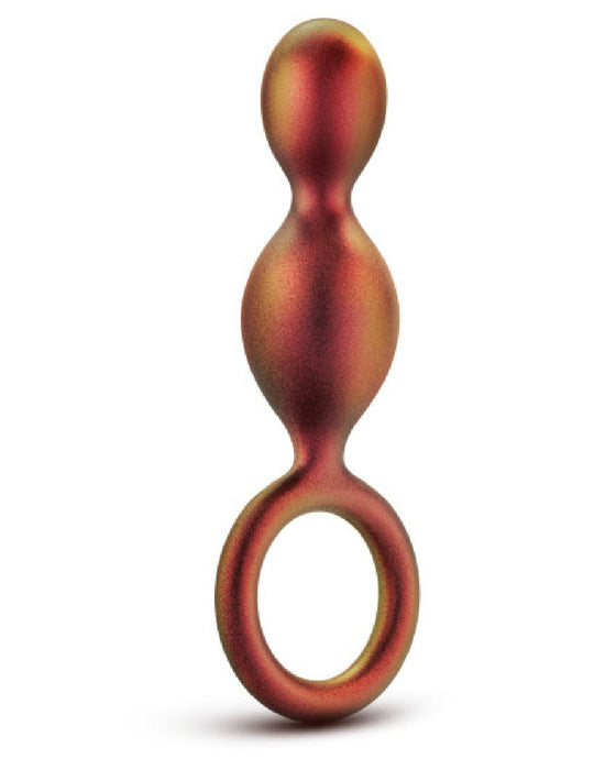 Blush Anal Toy Matrix Soft Silicone Duo Anal Beads with Finger Loop