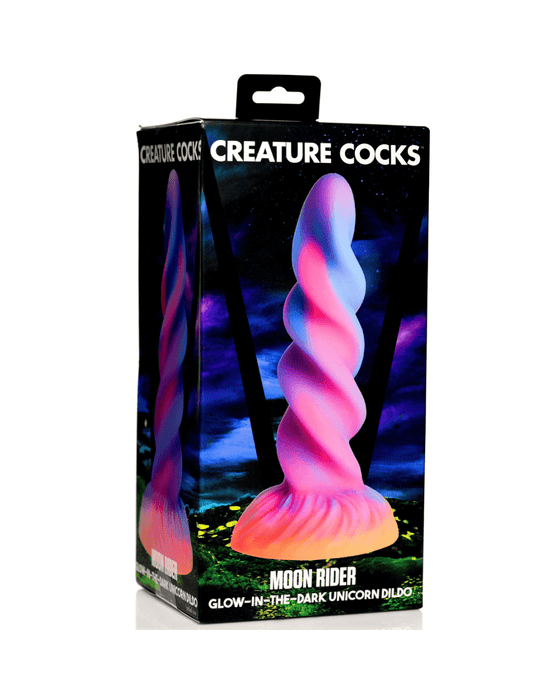 XR Brands Dildo Moon Rider Glow-In-The-Dark Unicorn Dildo