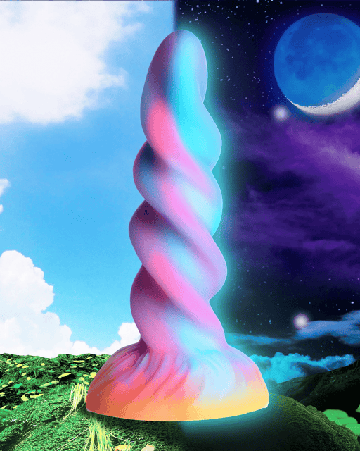 XR Brands Dildo Moon Rider Glow-In-The-Dark Unicorn Dildo