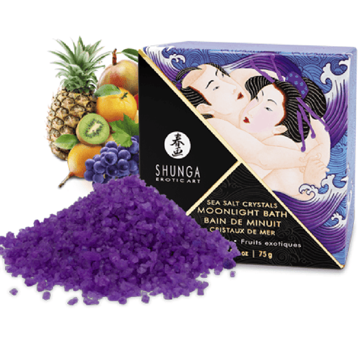 Shunga Bath Additives Moonlight Bath Sea Salt Crystals - Exotic Fruits Scent 75g