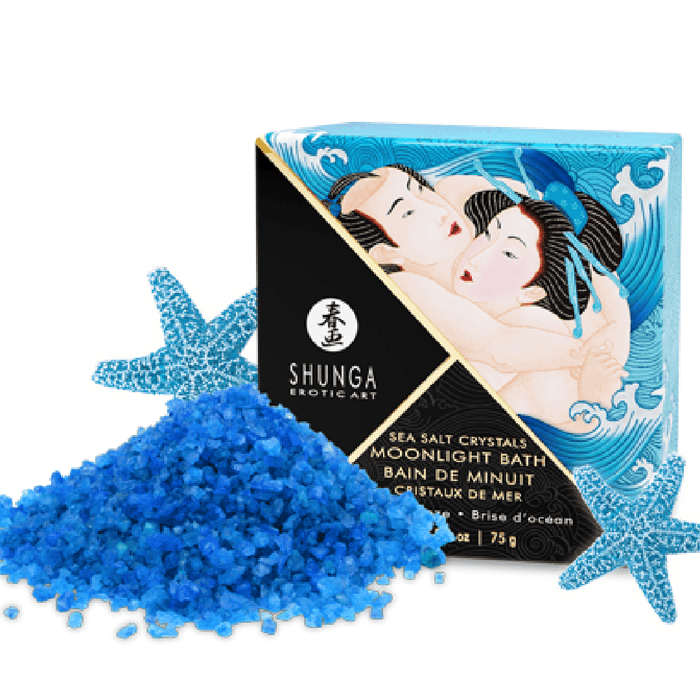 Shunga Bath Additives Moonlight Bath Sea Salt Crystals - Ocean Breeze Scent 75g