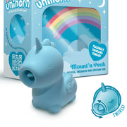 Mount n Peak Unicorn Shaped Flickering Tongue Clitoral Vibrator - Blue
