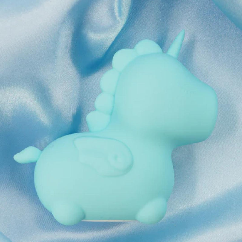Mount n Peak Unicorn Shaped Flickering Tongue Clitoral Vibrator - Blue