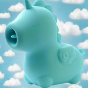 Mount n Peak Unicorn Shaped Flickering Tongue Clitoral Vibrator - Blue